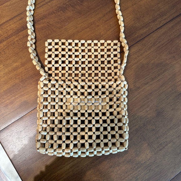 Faithfull the Brand wooden beaded purse, sold with cloth bag - Picture 4 of 7